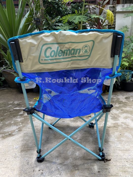 สินค้าพร้อมส่ง-เก้าอี้แคมป์ปิ้งโคลแมน-เก้าอี้สนาม-coleman-mesh-chair-argyle-blue-170-7642