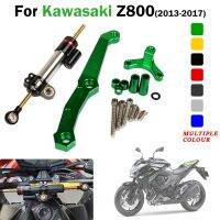 67สำหรับ Kawasaki Z800 Z-800 2015 2017 2016อุปกรณ์เสริมสำหรับรถจักรยานยนต์อุปกรณ์เสริมตัวหน่วงพวงมาลัยชุดตัวยึดควบคุมแบบปรับได้