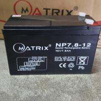 แบ็ต 12V 7.8A / แบ็ต UPS MATRIX แบตเตอรี่ เครื่องสำรองไฟ UPS 12V 7.8 Ah