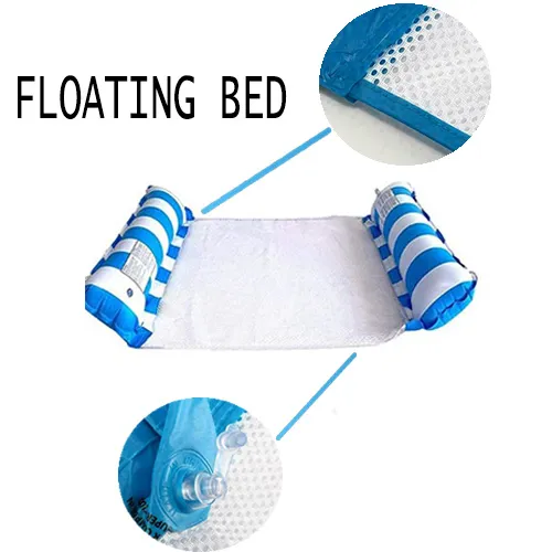 FLOATING BED Floating Water Hammock Inflatable Floating Bed(MULTICOLOR