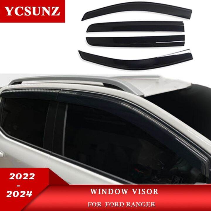 1 Door Window Visor Se Wind Deflectors For Ford Ranger Wildtrak T9 