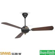 HCMTrả góp 0%Quạt trần cánh gỗ kiểu cổ điển Sinwa S138-W - 3 cánh