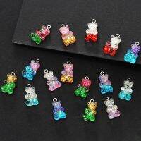 10 PCS of Colorful Glitter Cute Jewelry Making Cartoon Bear Acrylic Beads Color Matching Childrens Handmade DIY Accessories DIY accessories and other