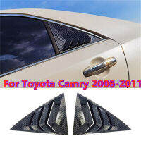 สำหรับ Toyota Camry Sedan 2006-2011แผ่นบานเกล็ดด้านข้างบานประตูหน้าต่างด้านหลังสติกเกอร์ตกแต่งช่องระบายอากาศ ABS อุปกรณ์เสริมคาร์บอนไฟเบอร์