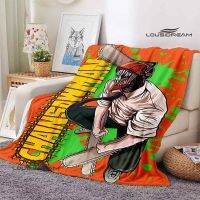 Chainsaw Man Cartoon Printed Blanket Picnic Blanket Thin Blanket Flannel Soft and Comfortable Home Travel Blanket Birthday Gift