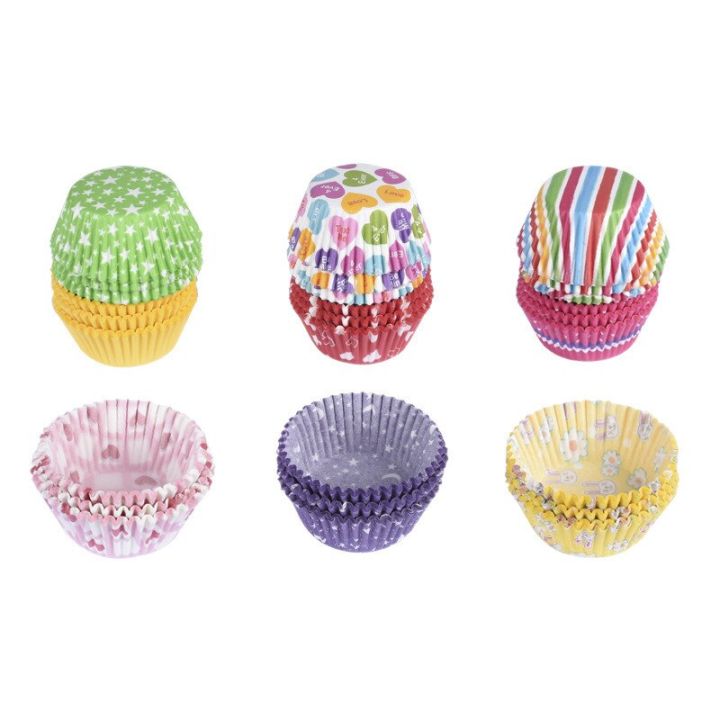 100pcs-boxed-baking-printing-oil-proof-cake-cups-egg-yolk-biscuit-cookie-trays-cupcake-muffin-cases-home-party-decor