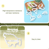 QIANYUE แม่พิมพ์คุ้กกี้พลาสติกพิมพ์3D แบบเจ็ดทวีปแม่พิมพ์บิสกิตแม่พิมพ์เค้กฟองดองแบบทำมือเครื่องมืออบขนม