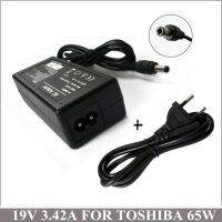 19V 3.42A 65W โน้ตบุ๊คแล็ปท็อปปลั๊กชาร์จอะแดปเตอร์ AC สำหรับ Netbook Toshiba Satellite A215-S5822 E105-S1402 L505D-S5983 L25-S119