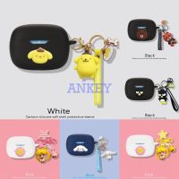 for Anker Soundcore Life Dot 3i / Note 3i / P2i P3i A20i A3i Earphone Silicone Case Black Bird Earbuds Protective Headphone Cover Headset Skin with Pendant