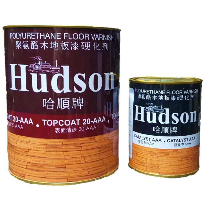 HUDSON TOPCOAT POLYURETHANE FLOOR VARNISH 1 LITER AND 1 GALON / 1