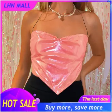 Hotsweet Strapless Tube Tops Kawaii Lace Trim Chest Wrap Mini Vest