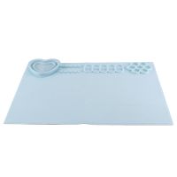 Silicone Mats for Crafts, Resin Jewelry Casting Mat with Cleaning Cup, Nonstick Nonslip Silicone Sheet(Light Blue)