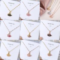 High Grade Swan Zircon Pendant Necklace Trendy Bird Stainless Steel Choker Jewelry Birthday Gifts For Women Girls