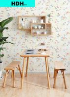 【cw】 Blue/Pink Floral Adhesive Wallpaper and Stick Contact Paper Removable Wallcoverings Vinly Film for