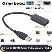 Chaunceybi USB 3.0 to HDMI-Compatible Converter 1080P Male HDMI Female External Graphics Video Card Cable for Laptop