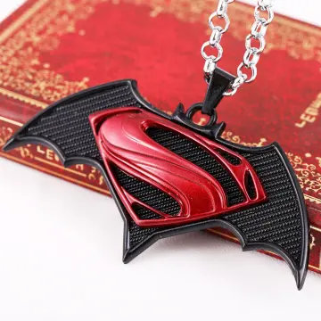 White gold sale superman pendant