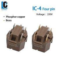 Ic-4 4หมุดเหล็กสเตนเลสทองเหลืองรีเลย์สตาร์ทเตอร์ตู้เย็นตู้แช่แข็งคอมเครสเซอร์