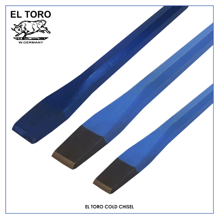 El Toro Cold Chisel Steel Flat Ended Original Made In W. Germany