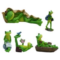 Animal Green Frog Fairy Garden Figurines Miniature Landscape Home Decoration Accessories Birthday Gift Souvenirs