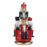 Christmas Nutcracker Kids Birthday Home Decoration Music Box DIY Wooden Nutcracker Toy Crafts