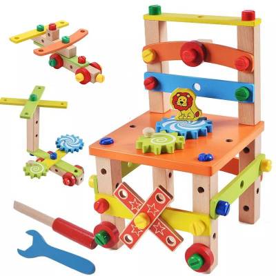 ของเล่นเสริมพัฒนาการเด็กต่อเก้าอี้ไม้ ของเล่นไม้เสริมพัฒนาการเด็ก ของเล่นไม้