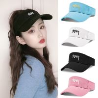 [COD] Hat female summer sun visor protection sports empty top hat topless running baseball cap ins tide brand