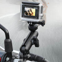 Universal รถจักรยานยนต์จักรยานผู้ถือกล้อง Handlebar กระจก Mount Bracket 1/4ขาตั้งโลหะสำหรับ GoPro Hero8/7/6/5/4/3 + สำหรับ BMW HONDA SGRHSR