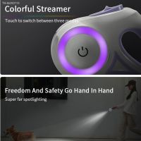 ▧♣ LED Retractable Pet Leash For Dogs Cats With Flashlight Automatic Extending Nylon Dog Walking Lead Pet Telescopic Traction Rope