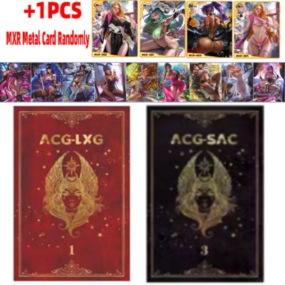 การ์ดอะนิเมะบัตรสะสม ACG-SAC + การ์ดโลหะเกม TCG 1ชิ้นการ์ดเกม TCG แบบสุ่มสำหรับงานเลี้ยงเด็กผู้หญิงของเล่นคริสต์มาสสำหรับเด็ก *
