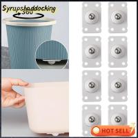 SYRUPSHADDOCKING 4/8ชิ้นลูกปัดสแตนเลสสตีลกล่องเก็บของขนาดเล็กติดเองล้อล้อเลื่อนแกนหมุนสเก็ตเฟอร์นิเจอร์ลูกกลิ้งลูกรอกอเนกประสงค์ล้อหมุนได้