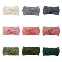 【CW】 Knitted cross headband ear protection headgear hand-woven fashion warm autumn winter hair accessories for women