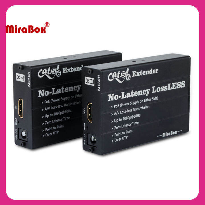 Mirabox No Latency 120m HDMI Extender over UTP Cat5e/Cat6 1080p HDMI Transmitter Receiver HDMI