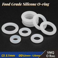 Cincin O putih CS 3.1mm OD 52 125mm VMQ cincin O putih Gasket silikon Food Grade o-ring cincin silikon Gasket suhu tinggi