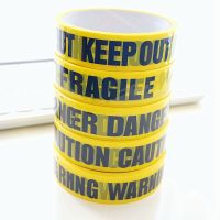 1/Roll DIY Sticker 24mmx25m Opp Yellow Warning Tapes Caution Barrier Safety Reminder For Home Store Warehouse Factory School