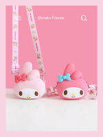 Sanrio กระเป๋าสะพายข้างซิลิโคนสำหรับเด็ก,กระเป๋า Tas Bulat น่ารักเมโลดี้แฟชั่นกระเป๋าเปลี่ยนได้สำหรับเด็กผู้หญิงตัวน้อย Kulomi