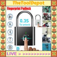 TheToolDepot Deynsmart ล็อกลายนิ้วมือไร้สาย USB ชาร์จแบบไม่มีกุญแจล็อคกระเป๋าเดินทางประตูป้องกันรักษาความปลอดภัยลายนิ้วมือตู้กุญแจสามารถเก็บรอยนิ้วมือได้20รอยนิ้วมือ