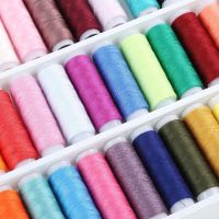 39Pcs Mixed Colors 100 Polyester Yarn Sewing Thread Roll Machine Hand Embroidery 200 Yard Each Spool For Home Sewing Kit