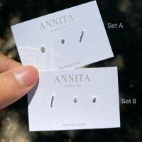 annita.silver - mini set earring/ silver925 ต่างหูเงินแท้925 เซ็ทต่างหูเงินแท้ เหมาะกับคนแพ้ง่าย ต่างหูจิ๋๊ว ต่างหูcz