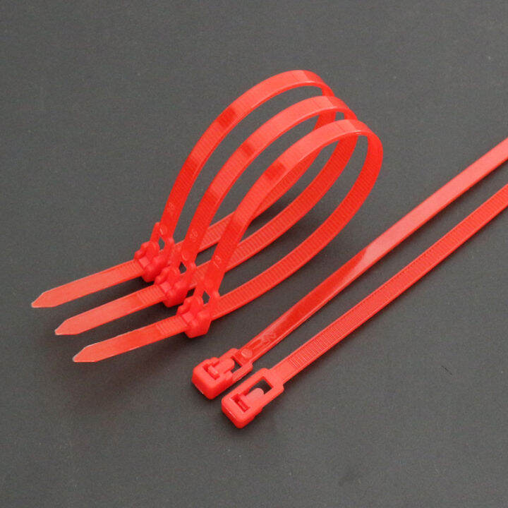 5x150-200-300-8x350-400-500-600-มม-ไนลอน-releasable-สายผูก-100pcs-สีพลาสติก-self-locking-reusable-loop-wrap-zip-bundle-yrrey