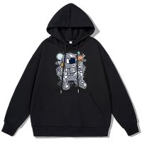 Ice Cream man On The Moon Personality Hoody Men Casual Street Hoodie Fashion Oversized Clothing Warm Cotton Loose Pullovers Size XS-4XL