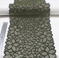 1 Meter Green Handmade Hair Decoration Wide Elastic Lace Fabric Stretch Lace Trim Wedding Dress Skirt Garment Lace Trim 23cm Bumper Stickers  Decals