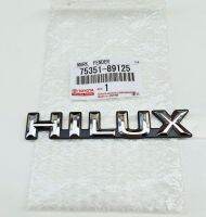 GENUINE PARTS HILUX โลโก้ไฮลักษ แท้ ติดข้างแก้ม สีชุบ-ดำ โตโยต้า HILUX MIGHTY-X LN 85-111 SR-5 1989-1998