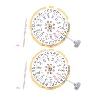 2PCS 8200 Movement Watch Movement Automatic Mechanical 21 Jewels Gold Double Calendar Watch Repair Accessories