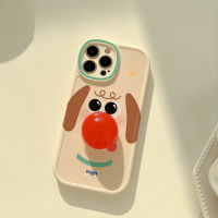 Apple iPhone 14/13/12/11/X/xs/xr อิโมจิแบบบุคลิกของเคสโทรศัพท์สำหรับเคสโทรศัพท์ซิลิโคน13 Pro Max 12พัดลมพกพาเคสโทรศัพท์14 Plus เคสนิ่มลายสุนัขจมูกตัวตลกป้องกันการตก