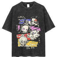 【New】 Demon Slayer Rengoku T เสื้อผู้ชาย Kimetsu ไม่มี Yaiba Tshirt อะนิเมะ Uzui Unisex การ์ตูน Tanjiro Inosuke Zenitsu เสื้อยืดชาย