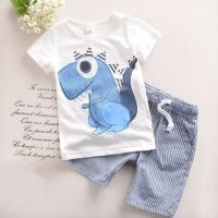 COD SDFGERTYTRRT Summer Baby Boy Set Cartoon T-shirt Tops Shorts Outfits