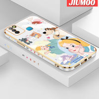 JIUMOO เคสสำหรับ Infinix Smart 5 Hot 10 Lite เคส X657 X657C ลายสโนว์ไวท์ใหม่กรอบสี่เหลี่ยมจัตุรัสชุบพื้นผิวเคสซิลิกาเจลแบบนิ่มกันกระแทกเคสมือถือรวมเลนส์กล้องถ่ายรูปฝาครอบป้องกัน