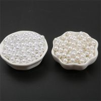 3/4/5/6/8/10/12/14/16/18mm ABS Imitation Pearl Pure White/Ivory Bulk Non porous Pearls for DYI Accessories and Jewelry Making