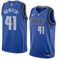 เสื้อบาสเก็ตบอลผู้ชาย Dallas Mavericks #41 Dirk Werner Nowitzki Retro Swingman Jerseys การระบายอากาศ