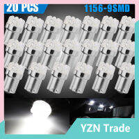 หลอดไฟ20ไฟ Led ชิ้น1156 Ba15s ไฟท้าย9smd ไฟเบรกถอยหลัง360องศาหลอดไฟหลอดไฟสีขาว1141 K 6000K【fast】